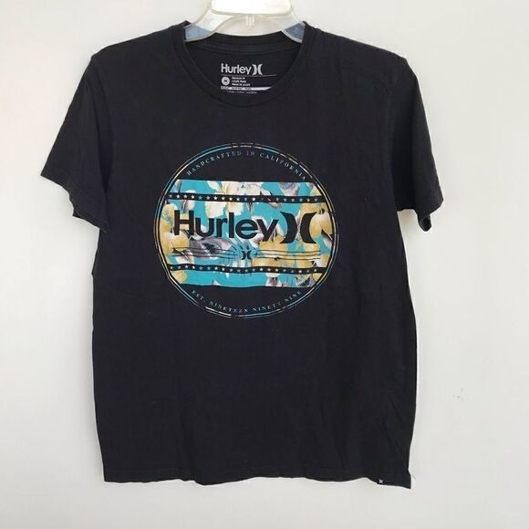 Hurley Hawaiian Print Shark T-shirt size Medium - Picture 1 of 6
